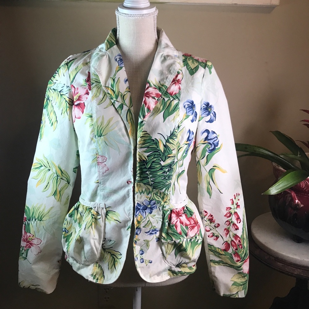 Tommy Hilfiger Womens Floral  Jacket Size 6